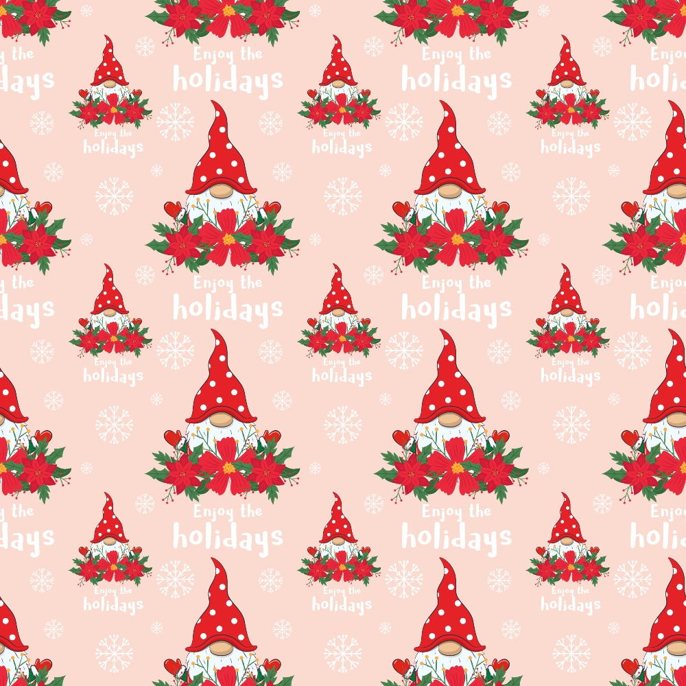 Rosy Yuletide Pattern 10 Minky Fabric