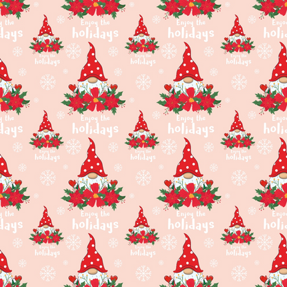 Rosy Yuletide Pattern 10 Minky Fabric
