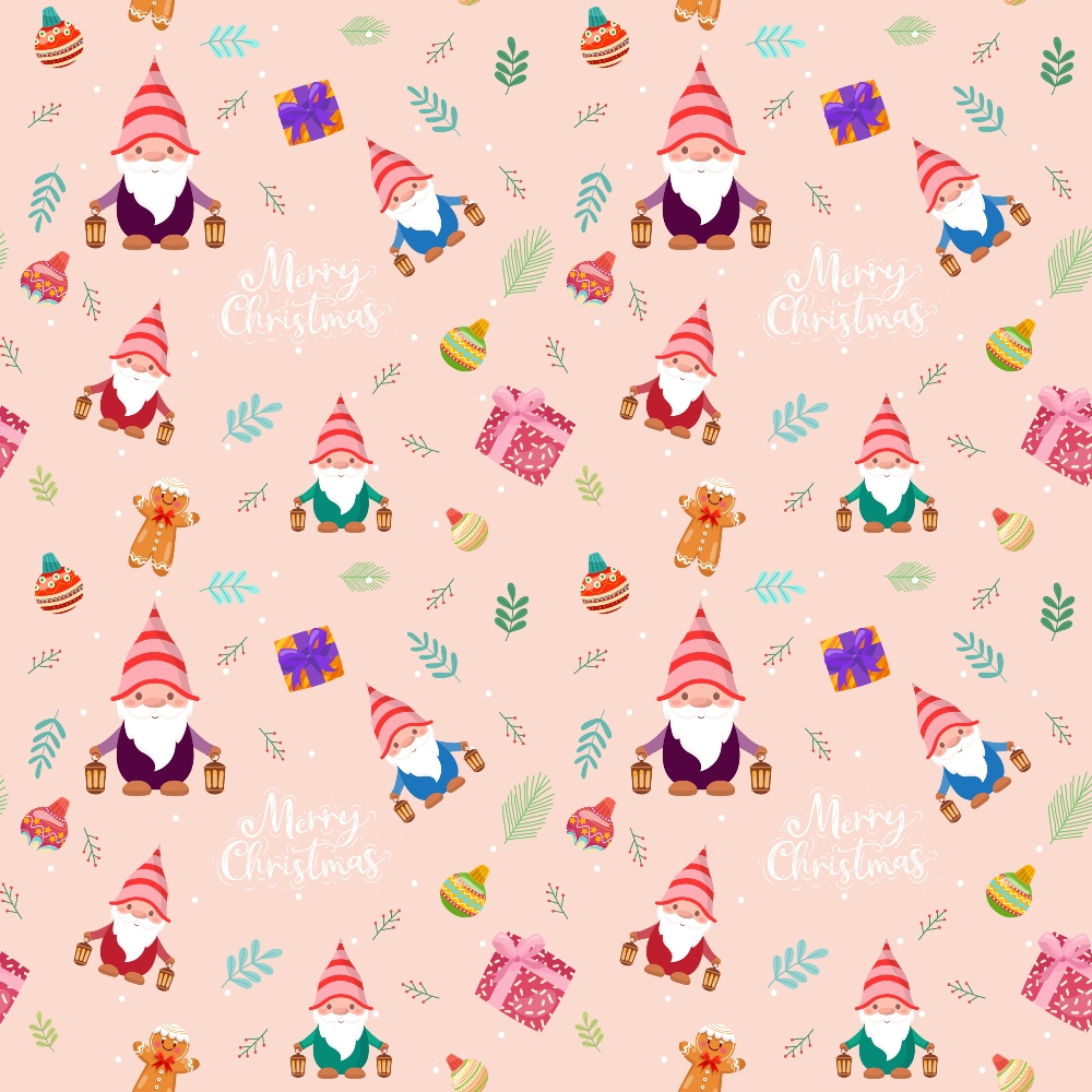 Rosy Yuletide Pattern 1 Minky Fabric