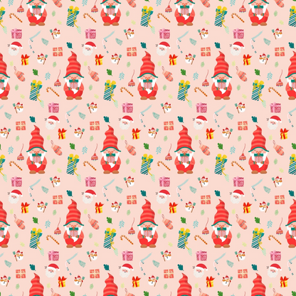 Rosy Yuletide Pattern 2 Minky Fabric