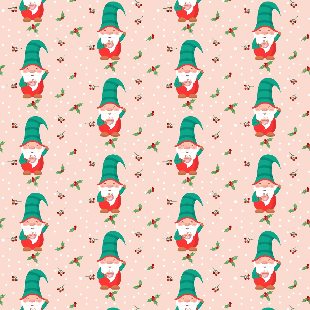 Rosy Yuletide Pattern 3 Minky Fabric
