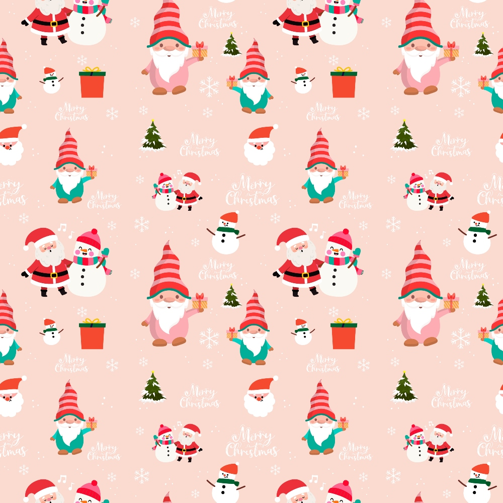Rosy Yuletide Pattern 4 Minky Fabric