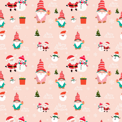 Rosy Yuletide Pattern 4 Minky Fabric