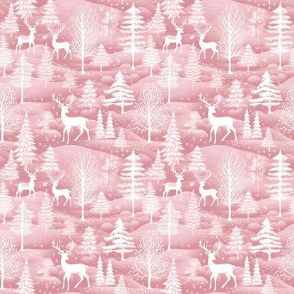 Blush Snowfall Pattern 10 Minky Fabric