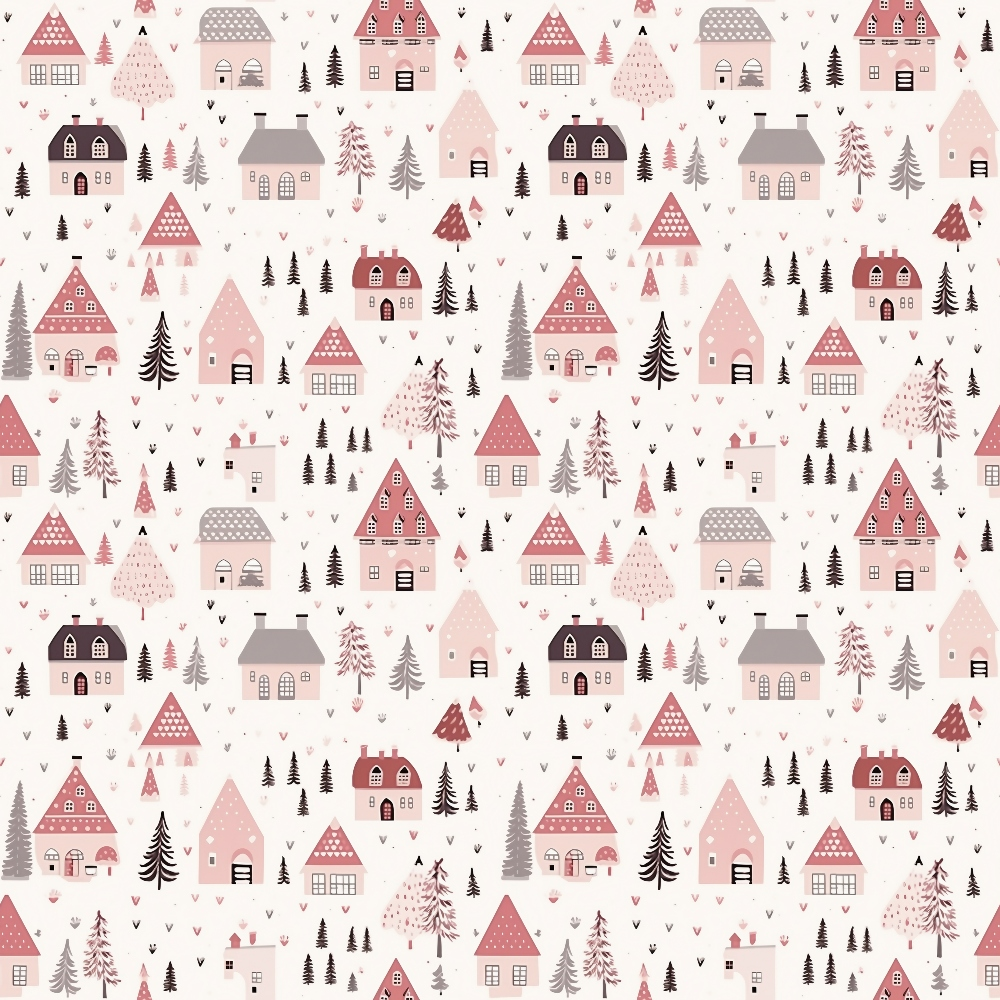 Blush Snowfall Pattern 16 Minky Fabric