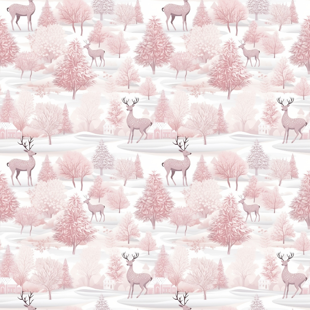 Blush Snowfall Pattern 17 Minky Fabric