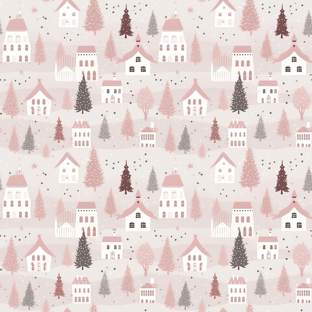 Blush Snowfall Pattern 20 Minky Fabric