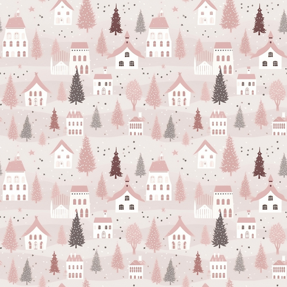 Blush Snowfall Pattern 20 Minky Fabric