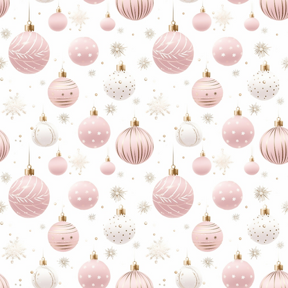 Blush Snowfall Pattern 2 Minky Fabric
