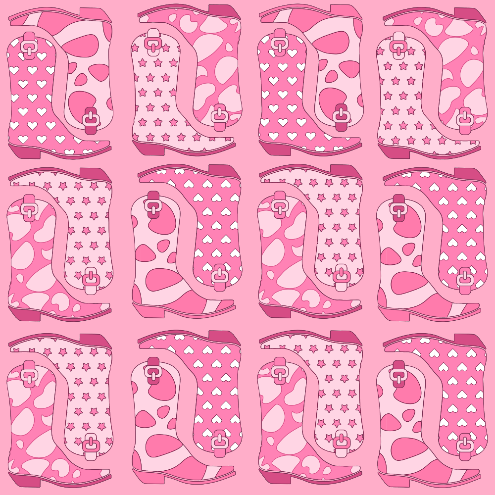Rodeo Sweetheart Pattern 1 Minky Fabric
