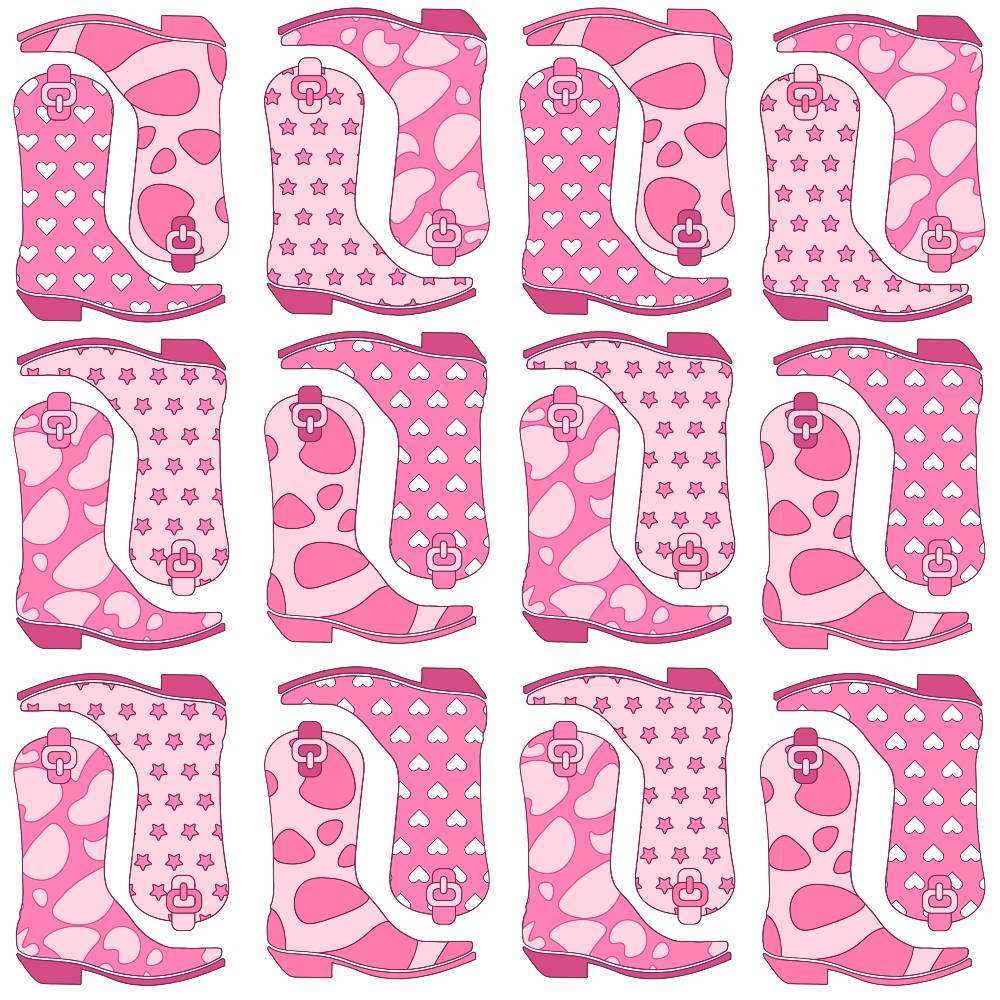 Rodeo Sweetheart Pattern 4 Minky Fabric