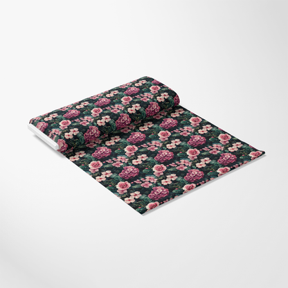 Pink Flowers and Tropical Leaves Pattern 15 Quilting Cotton Fabric