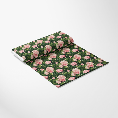 Pink Flowers and Tropical Leaves Pattern 6 Quilting Cotton Fabric