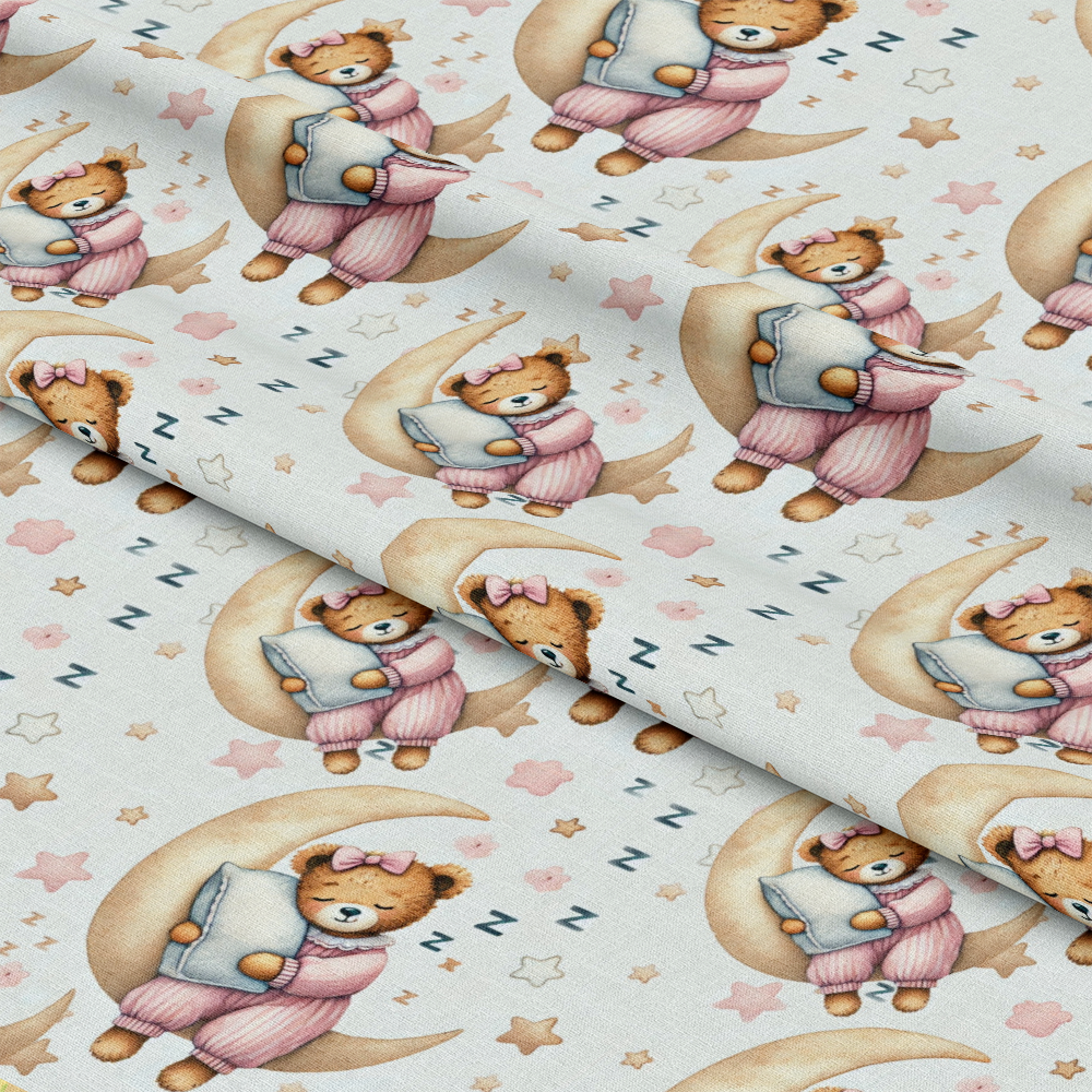 Pink Teddy Bears Pattern 11 Quilting Cotton Fabric