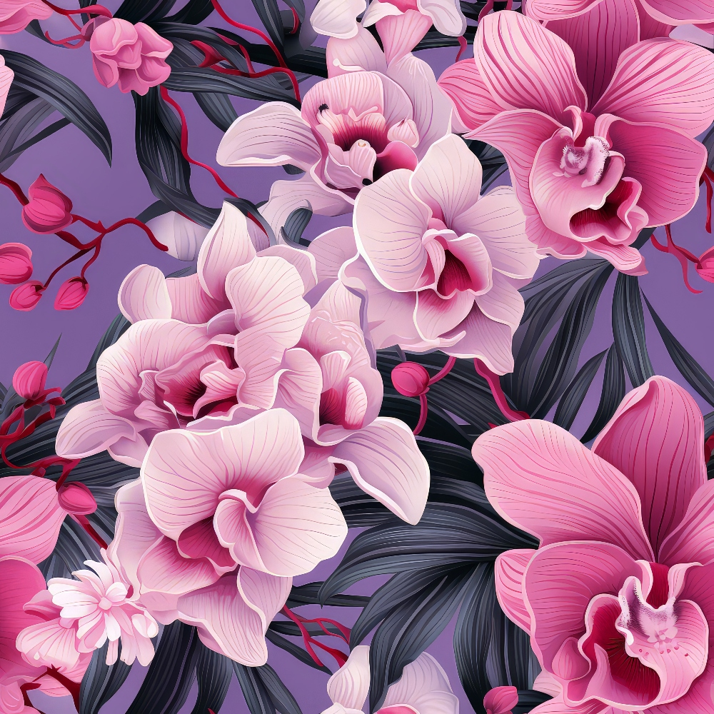 Twilight Blooms Pattern 10 Minky Fabric
