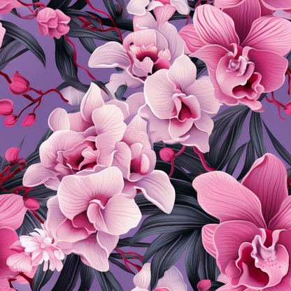 Twilight Blooms Pattern 10 Minky Fabric
