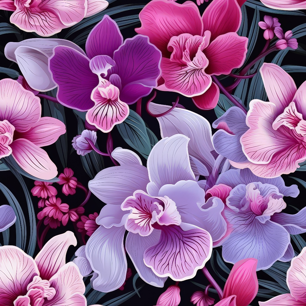 Twilight Blooms Pattern 12 Minky Fabric