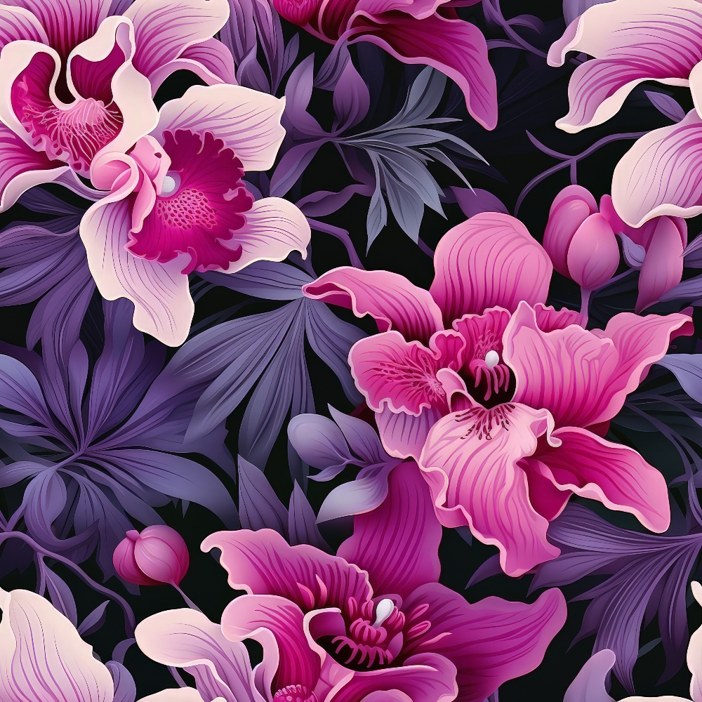 Twilight Blooms Pattern 5 Minky Fabric