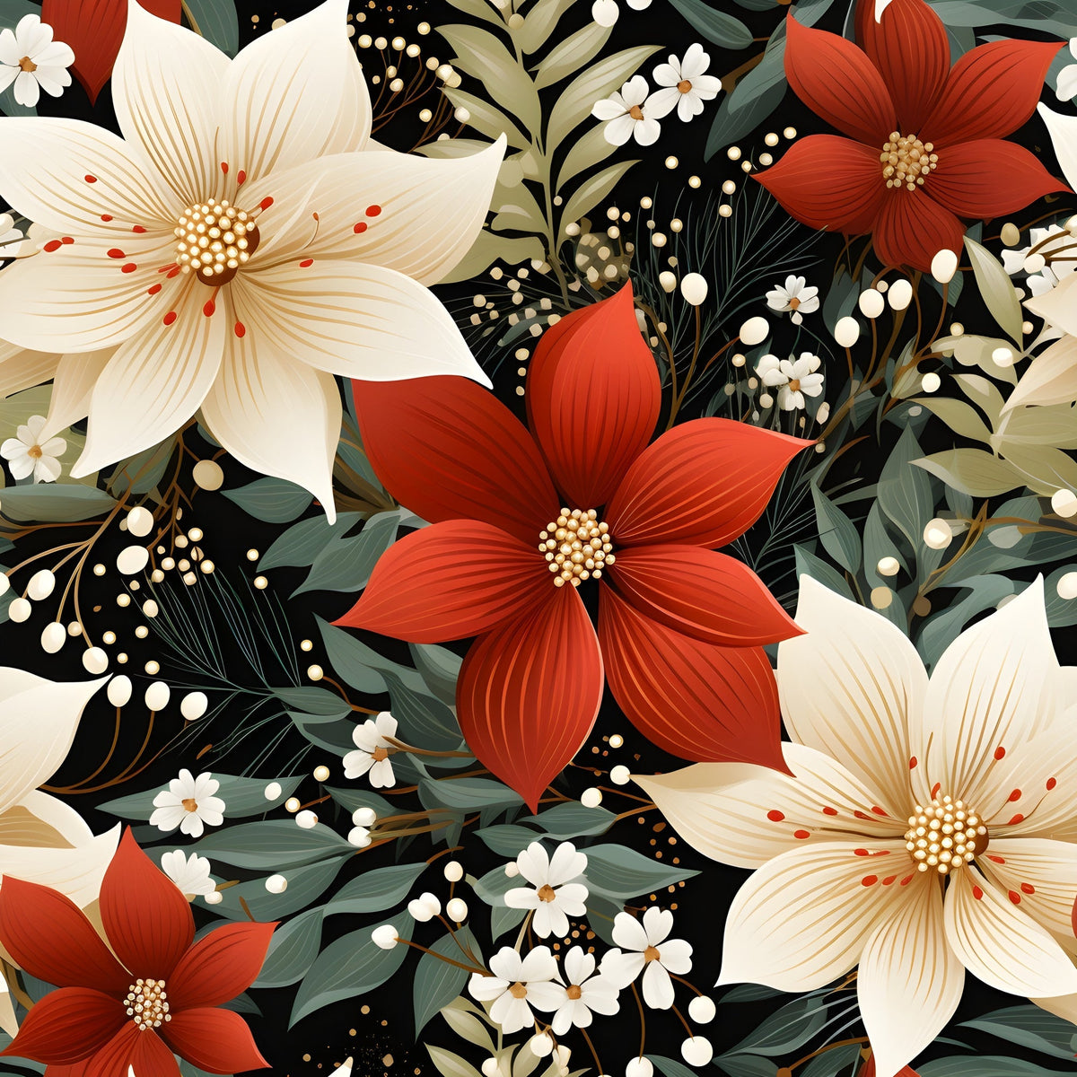 Gilded Noel Pattern 6 Minky Fabric