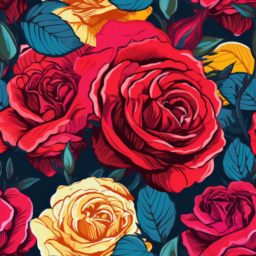 Inked Blooms Pattern 11 Minky Fabric