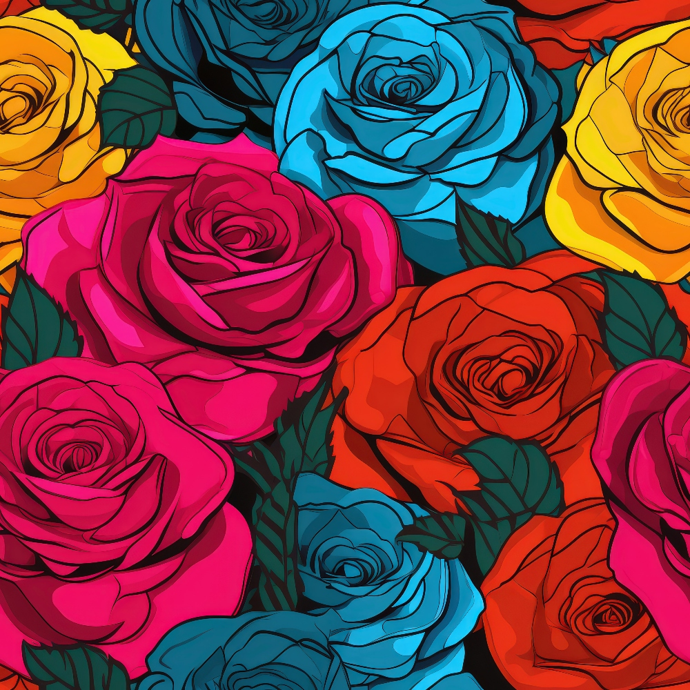 Inked Blooms Pattern 12 Minky Fabric