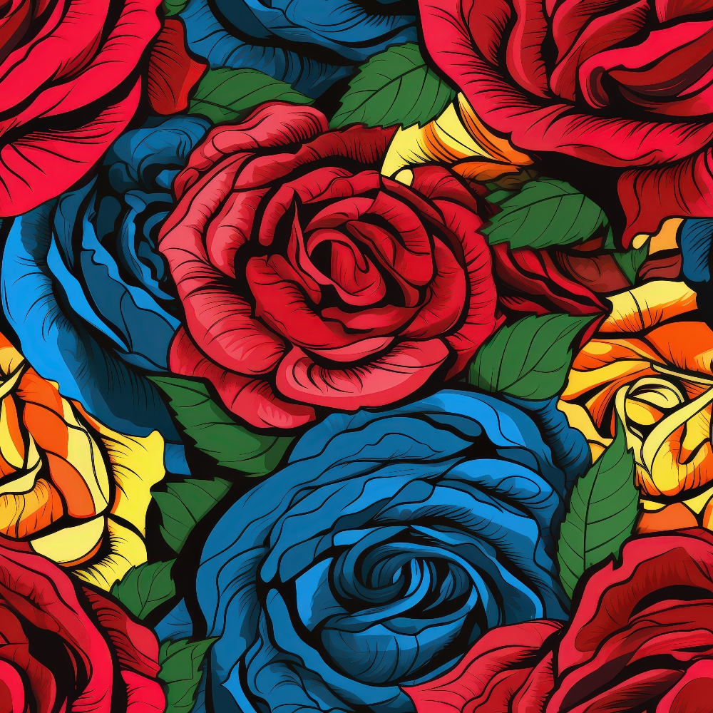 Inked Blooms Pattern 1 Minky Fabric