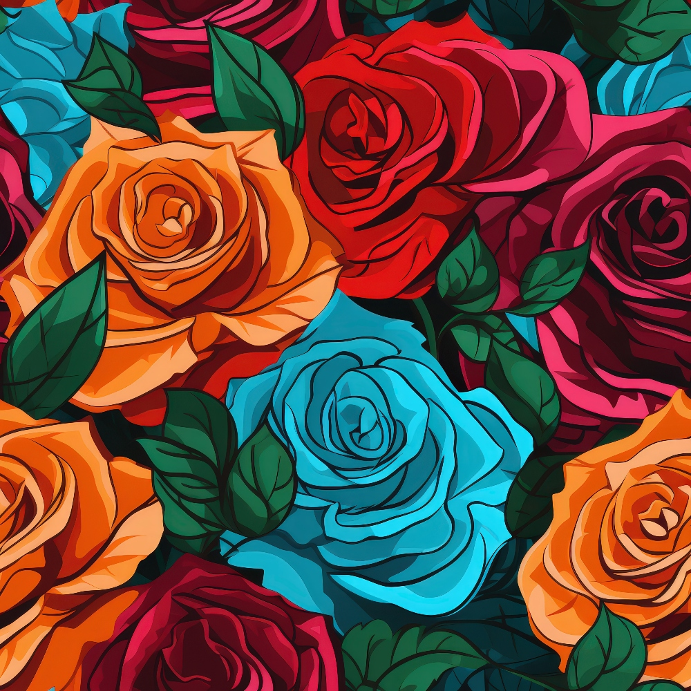 Inked Blooms Pattern 2 Minky Fabric