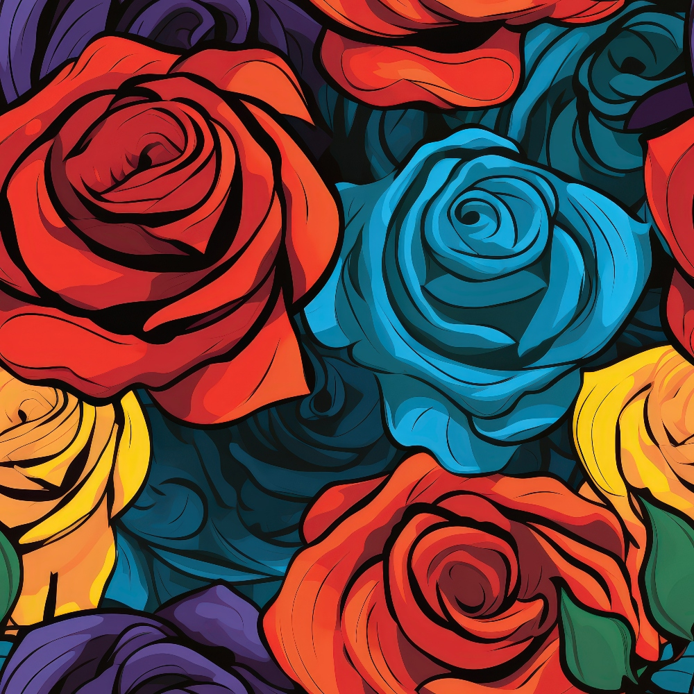 Inked Blooms Pattern 3 Minky Fabric