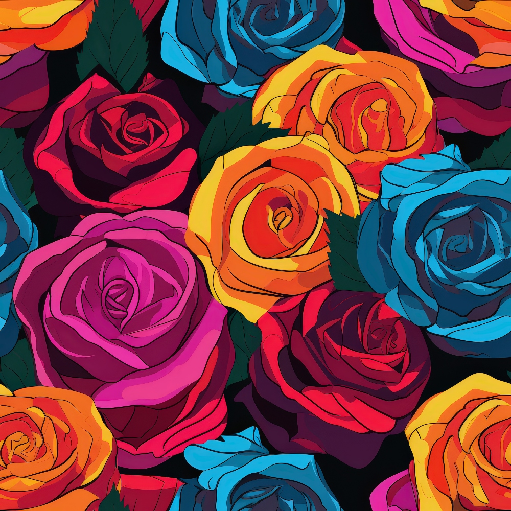 Inked Blooms Pattern 8 Minky Fabric