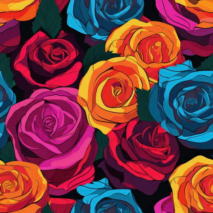 Inked Blooms Pattern 8 Minky Fabric