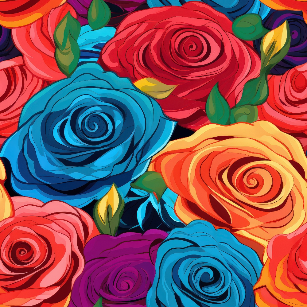 Inked Blooms Pattern 9 Minky Fabric