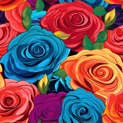 Inked Blooms Pattern 9 Minky Fabric