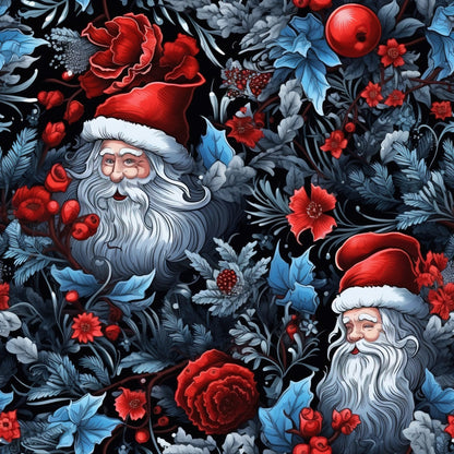 Pop Art Christmas Pattern 12 Quilting Cotton Fabric