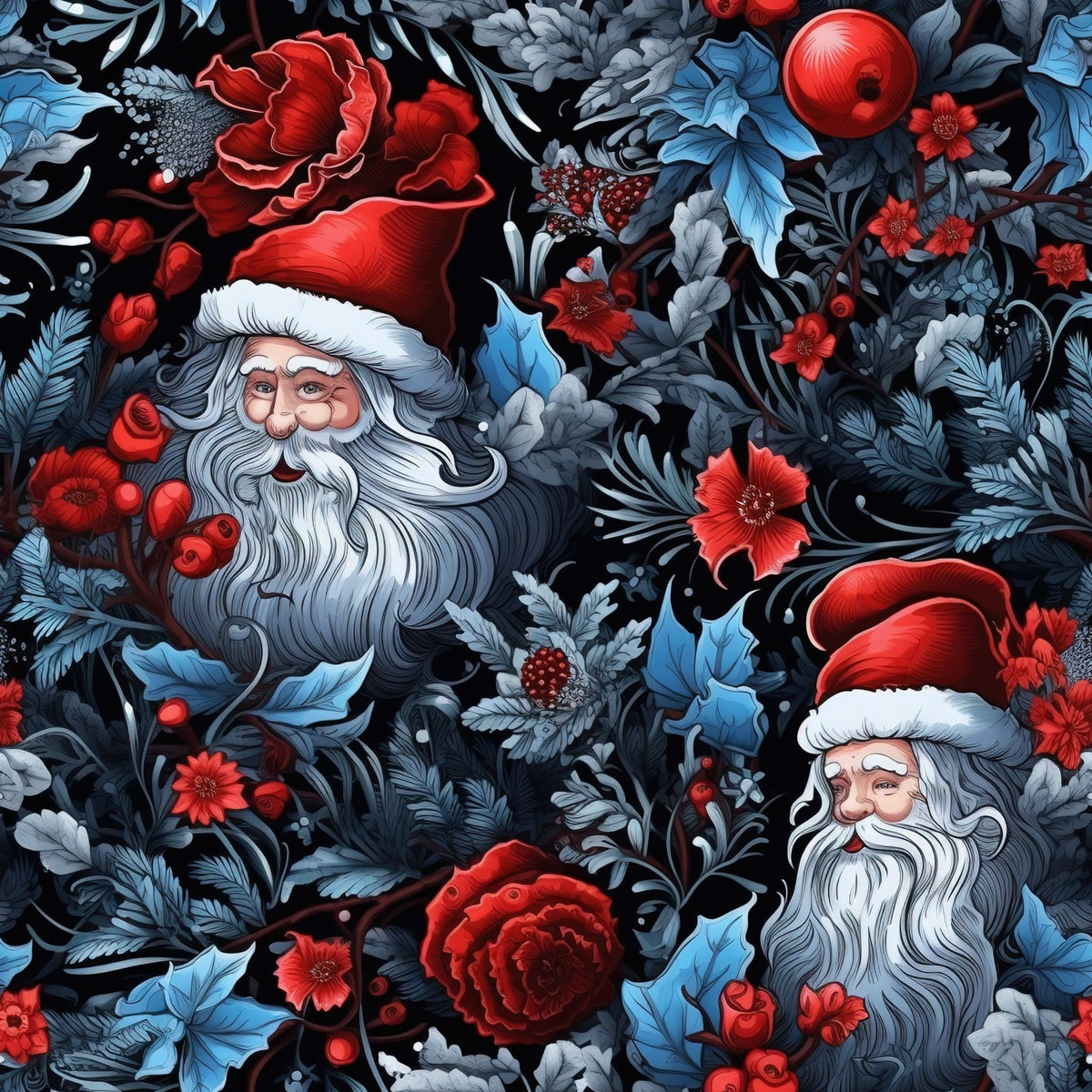 Midnight Yuletide Pattern 12 Minky Fabric