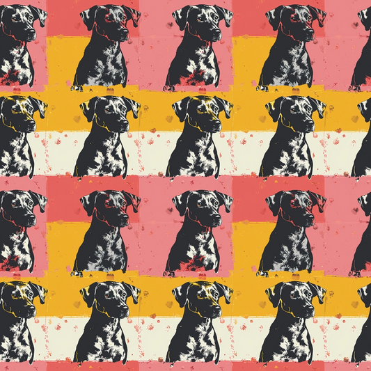 Posing Dogs Pattern 2 Quilting Cotton Fabric