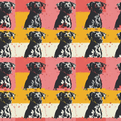 Pop Art Pups Pattern 2 Minky Fabric