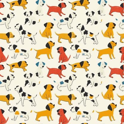 Pop Art Pups Pattern 6 Minky Fabric
