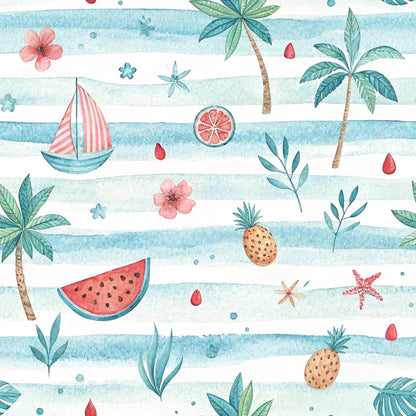 Harbor Blossoms Pattern 11 Minky Fabric