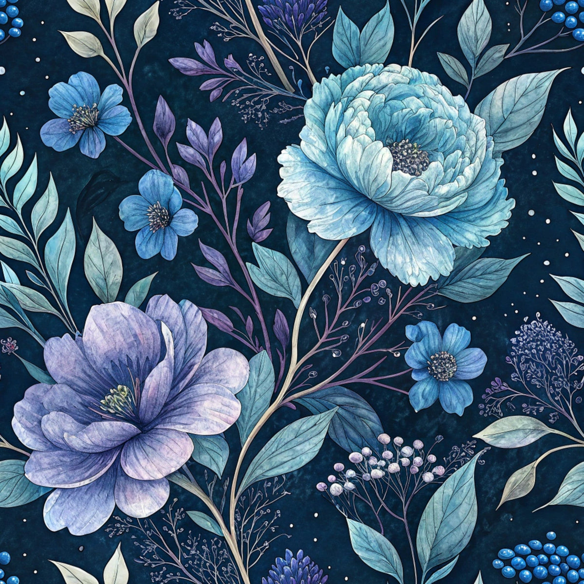 Harbor Blossoms Pattern 17 Minky Fabric