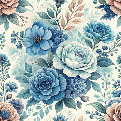 Harbor Blossoms Pattern 1 Minky Fabric