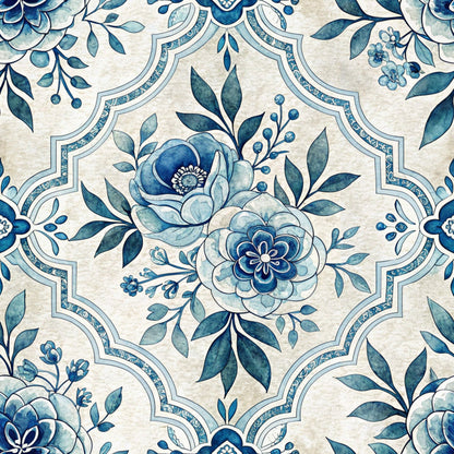 Harbor Blossoms Pattern 26 Minky Fabric