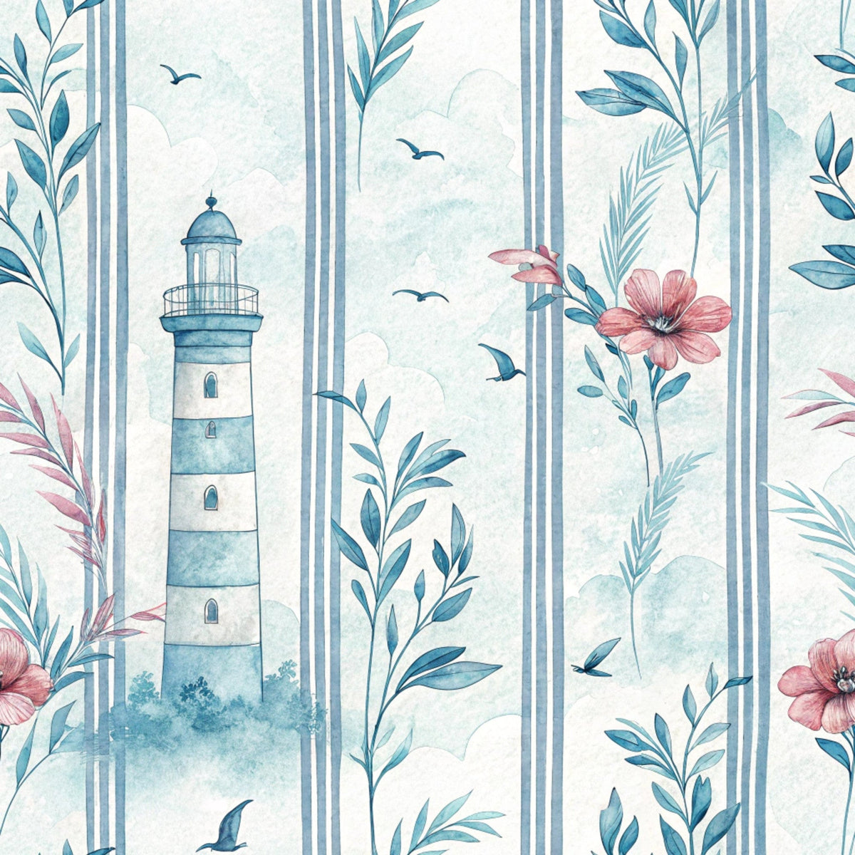 Harbor Blossoms Pattern 29 Minky Fabric