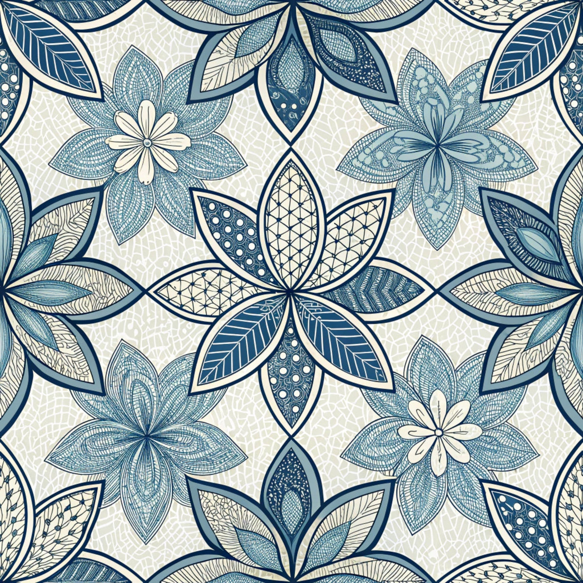 Harbor Blossoms Pattern 4 Minky Fabric
