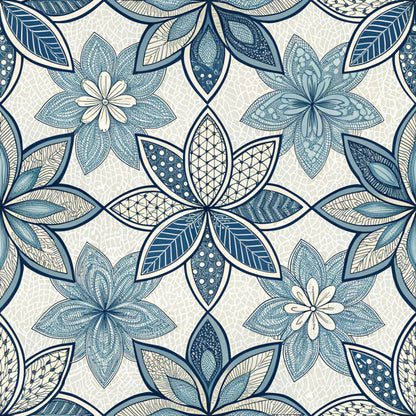 Harbor Blossoms Pattern 4 Minky Fabric