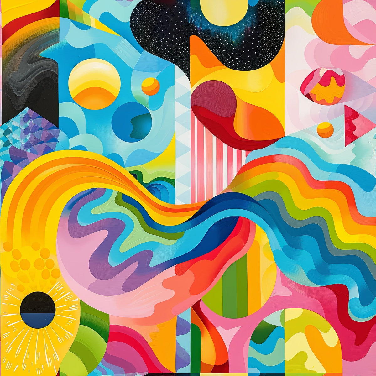 Kaleidoscope Dreams Pattern 1 Minky Fabric