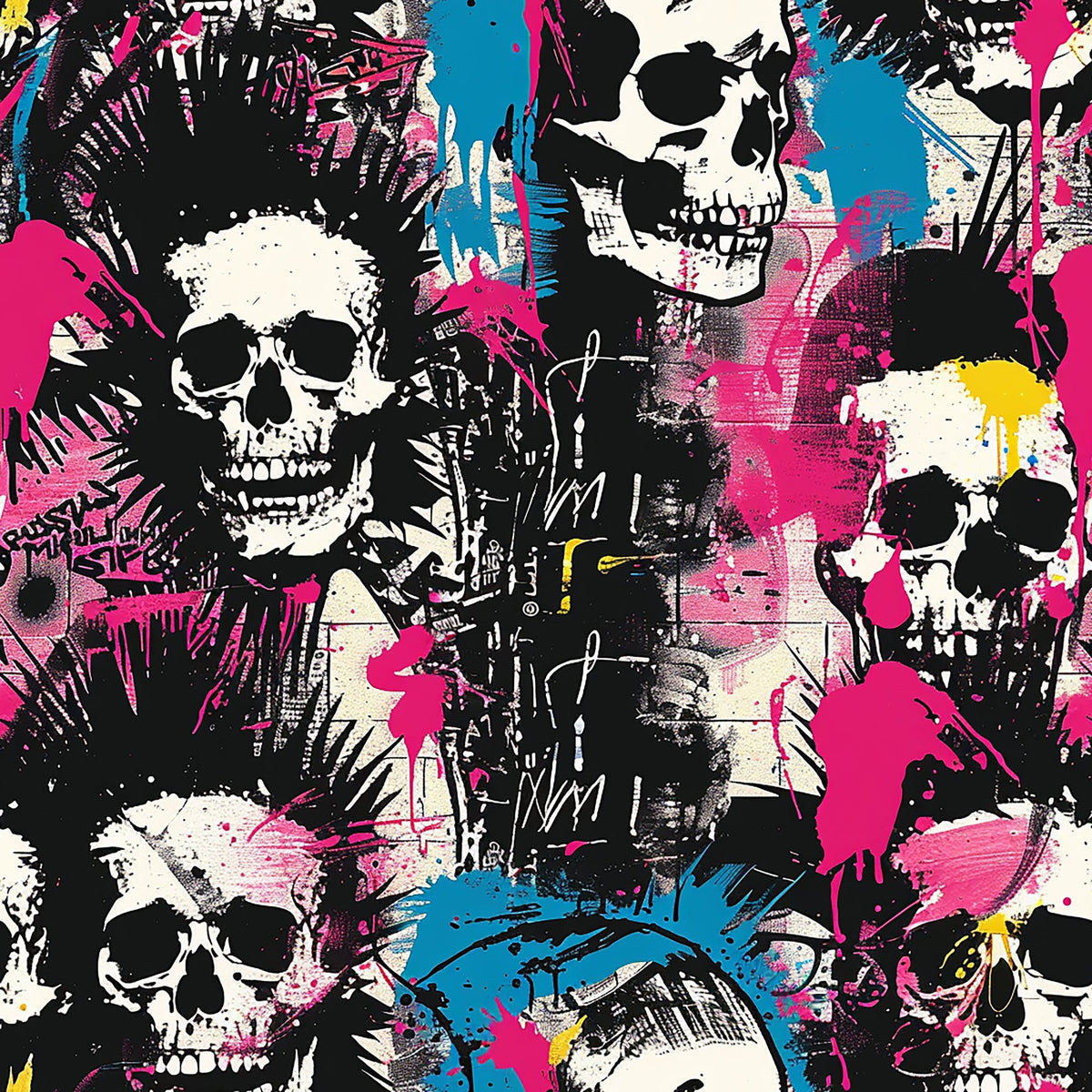 Mohawk Mayhem Pattern 3 Minky Fabric