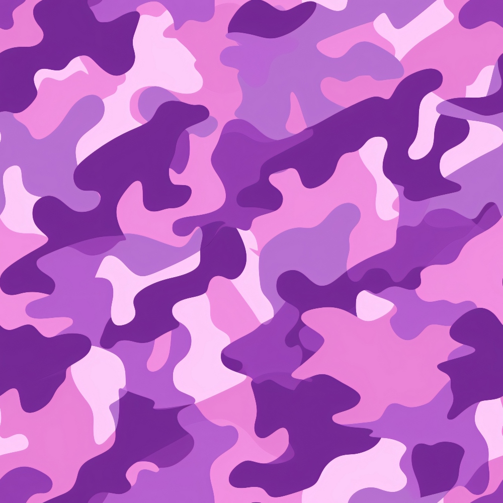 Purple Camouflage Pattern Minky Fabric