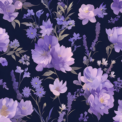 Midnight Lavender Pattern 10 Minky Fabric