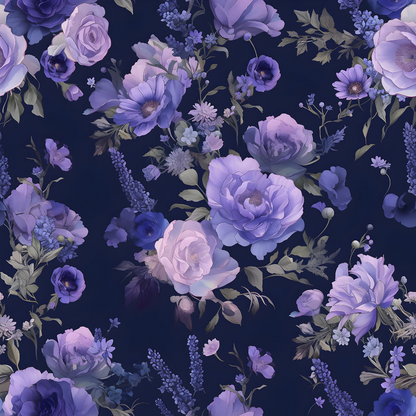 Midnight Lavender Pattern 11 Minky Fabric