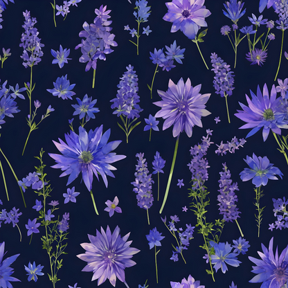 Midnight Lavender Pattern 14 Minky Fabric